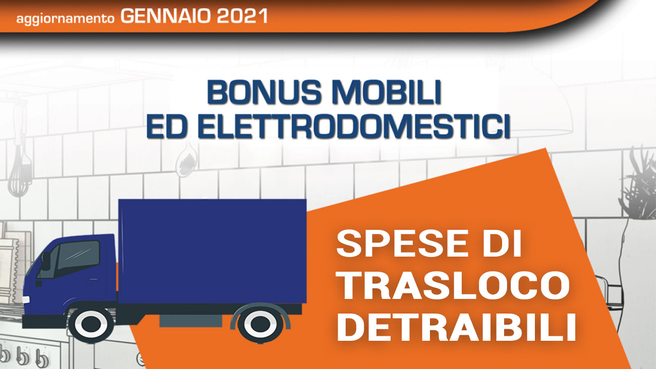 Spese di trasloco incluse nel Bonus Mobili 2021